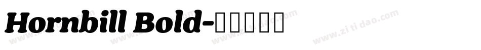 Hornbill Bold字体转换